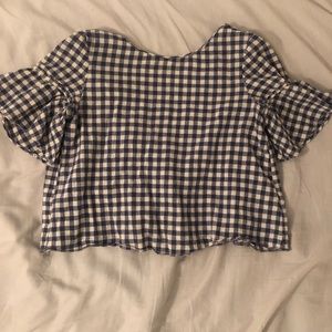 Checkered Zara top